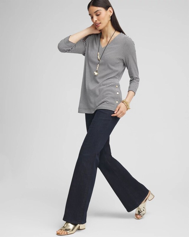 Stripe V-neck Tunic - image 2